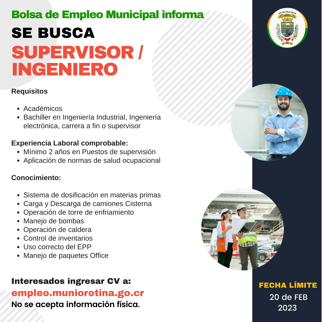SE BUSCA INGENIERO